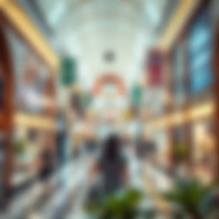 Vibrant interior space filled with diverse retail offerings