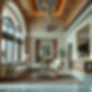 Exquisite Interiors in Dubai Real Estate Elegant interior of a high-end property in Dubai