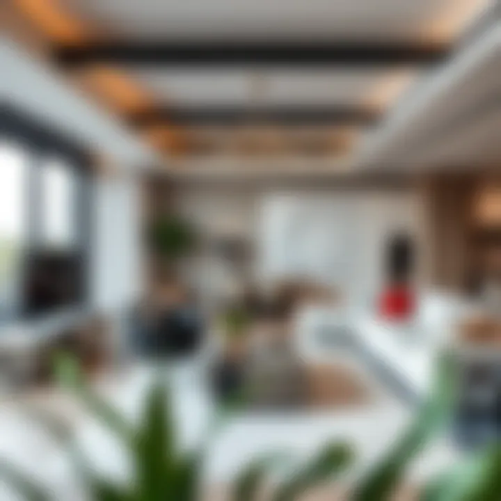 Luxurious living room interior of the Bianca Townhouse highlighting contemporary furnishings