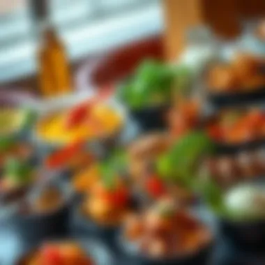 Diverse Culinary Offerings in Dubai A colorful array of dishes representing the diverse cuisines available in Dubai