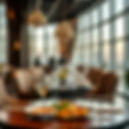 A luxurious dining setting showcasing Dubai's high-end restaurant culture