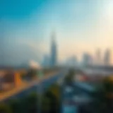 Scenic view of the Dubai skyline