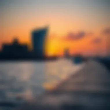 Sunset at Sharjah Corniche Serene view of the Sharjah Corniche at sunset