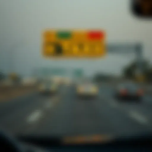 Taxi on a highway between Dubai and Sharjah