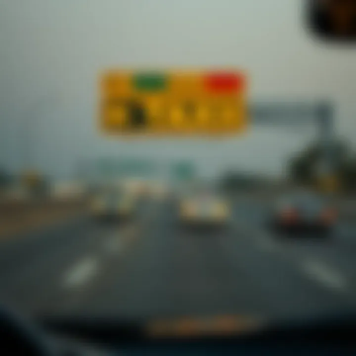 Taxi on a highway between Dubai and Sharjah