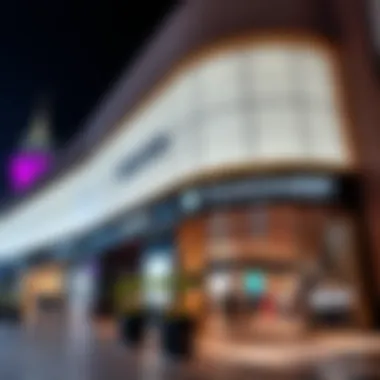 Flagship stores showcasing luxury brands