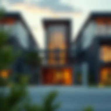 Real Estate Development with Modern Architectural Design Real estate development showcasing modern architecture