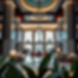 Luxurious hotel lobby in Qusais showcasing modern design