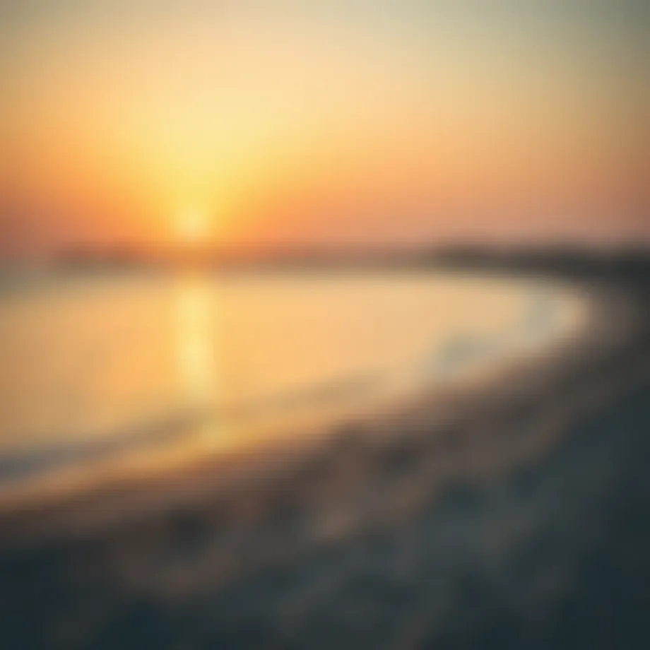 Serene view of Hudariyat Beach at sunset