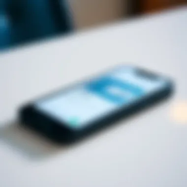 ICA App Interface on Smartphone A close-up view of a smartphone displaying the ICA app interface.