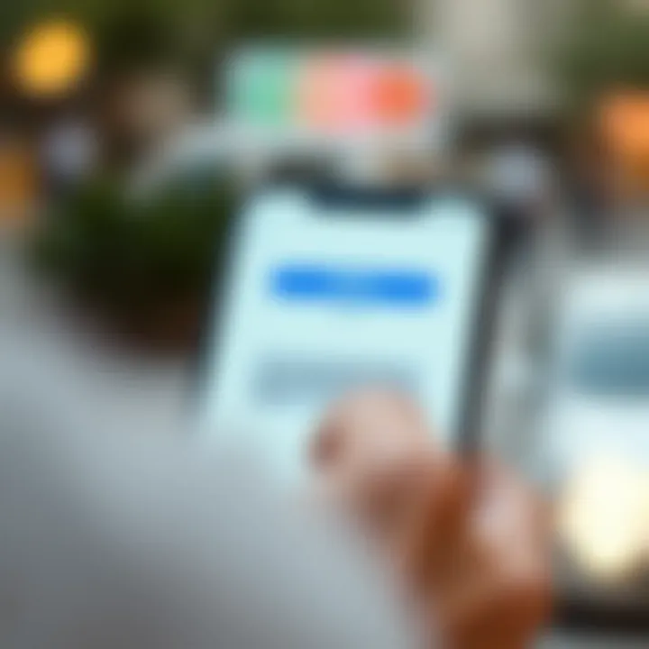 SMS payment interface on a smartphone