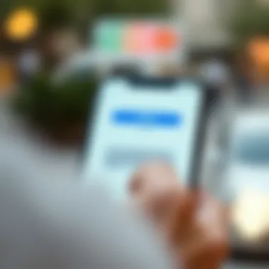 SMS Payment Interface SMS payment interface on a smartphone
